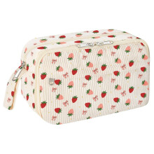 Lindo Estuche para Lápices para Niñas, Estuche de Pana con Cremallera, Estuche Estético con Compartimentos A