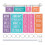 Set di Bacheche con Calendario Arcobaleno con Supporto, Supporto per Calendario Regolabile, Include 54 Schede Data 1