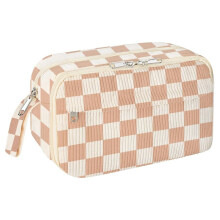 Leuke Etui voor Meisjes, Grote Corduroy Etui met Rits, Esthetische Etui met Compartimenten C