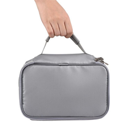 File Document Bag Safety Organizer with 3-Digit Lock Zipper Closure Fire & Water Pouch Multi-Layer Card Case 1