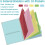Foldable Spiral Clipboard with Storage Zipper Pouch,5 Plastic Folders with 10 Pockets, Refillable Lined Notepad 4
