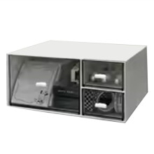 Eenvoudige Bureau-Organizer, Kleine Transparante Plastic Bureau-Benodigdheden, Opbergruimte voor Kantoorwerkplekken, B