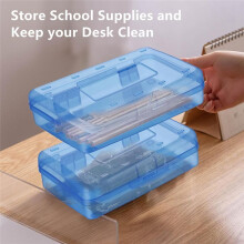 Plastic Etui, Grote Doos, Schooldoos voor Tienermeisjes, Schoolbenodigdheden, Potlood, Kleurpotlood, Sticker, A