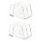 Acrylic Mail Letter File Holder Folder Organizer for Desk, 2 Sections Clear Countertop Small Document Notebook Organizer 1