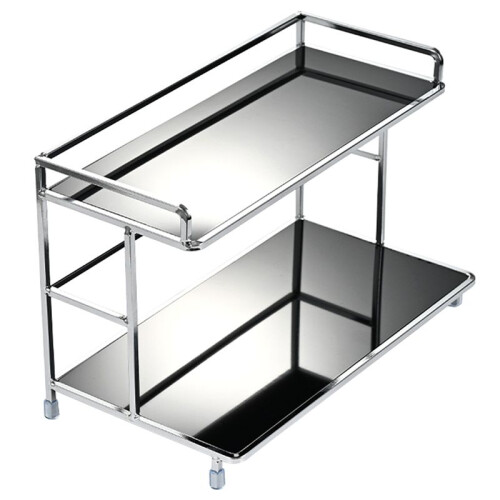 Metal Desktop Layered Storage Rack, Double-Layer Desk Storage Rack,Cup Storage Rack, Bathroom Cosmetics Storage Rack