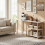 Homcom HOMCOM Computer Desk with Storage Shelves 150 cm White/Oak 9
