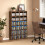 Homcom HOMCOM DVD CD Media Storage Rack, Video Display Unit, Rustic Brown 1