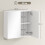Homcom HOMCOM Bathroom Mirror Cabinet with 2 Doors and Adjustable Shelf, White 3