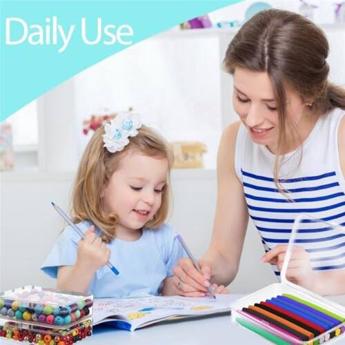 24 Pack Plastic Crayon Boxes with Lids, Clear Stackable Storage Containers for Crayons Bulk, Classroom Organizer, Art 2
