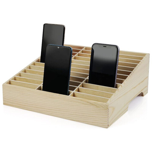 36-Grid Cell Phones Storage Box Desktop Mobile Phone Holder Organizer for Office School Classroom 2