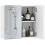 Homcom HOMCOM Bathroom Mirror Cabinet with 2 Doors and Adjustable Shelf, White 2
