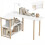 Homcom HOMCOM Computer Desk with Storage Shelves 150 cm White/Oak 2
