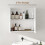 Homcom HOMCOM Bathroom Mirror Cabinet with 2 Doors and Adjustable Shelf, White 4