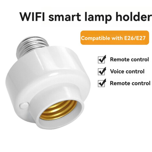 Wifi E26 E27  Wiring-Free Lamp Holder App Remote Control Timer Support Alexa/ Home and Other Voice Control 1