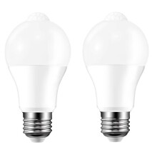2PCS E27 Motion Sensor Led Bulbs 220V Bulb Working in Night Sensor for Porch Stairs Garage Security Lights