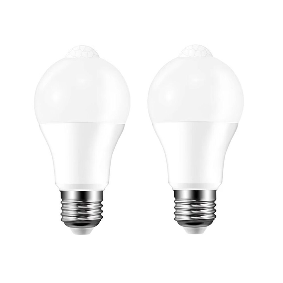 2Pcs E27 Motion Sensor Led Bulbs 220V Bulb Working In Night Sensor For Porch Stairs Garage Security S Light 6033081060339