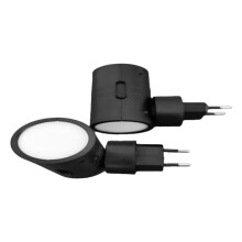 Night Light, Modern Night Lights Plug , Dusk to Dawn Sensor, Soft White 3000K, 0-100LM Adjustable Brightness, EU Plug