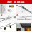 String Light Hanging Kit,Outdoor Light Wire, Light String Hanging Kit,200FT Coated Stainless Steel 304 Cord Cable 4