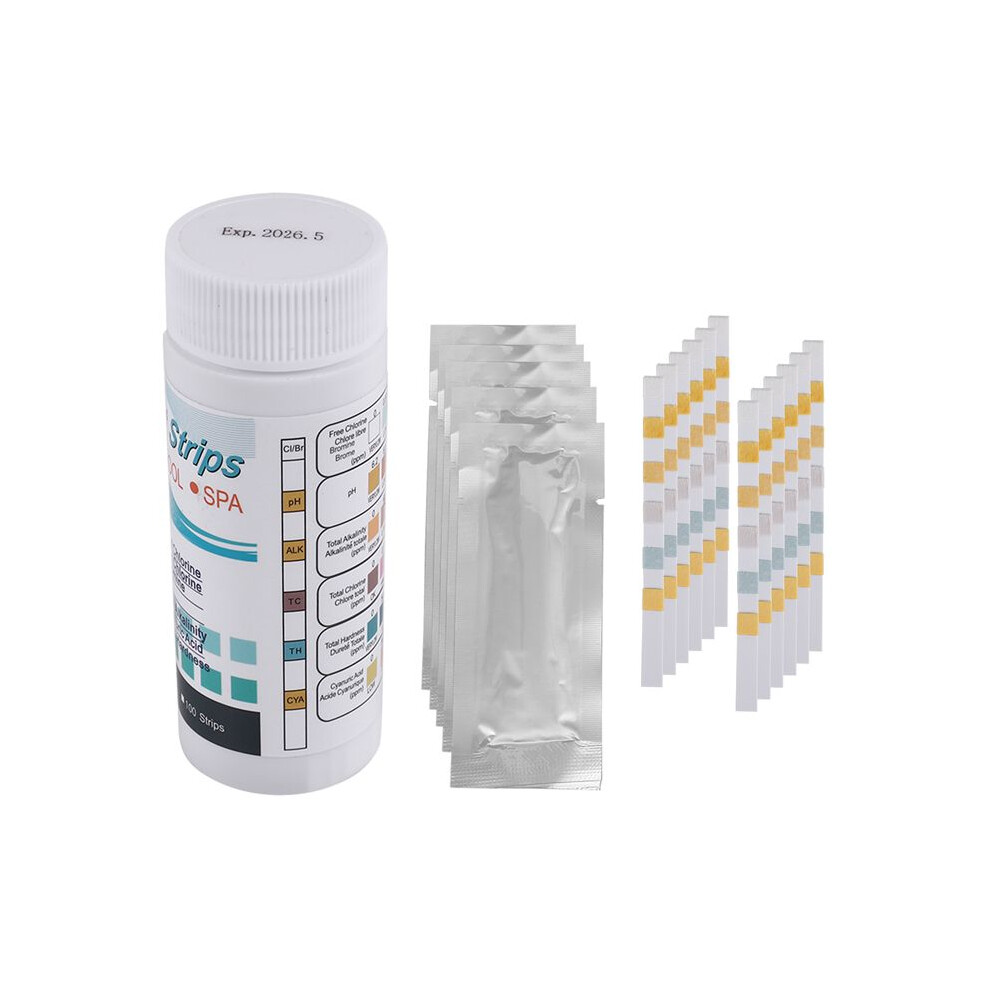 50Pcs 6-In-1 Swimming Pool Ph Test Paper Residual Chlorine Ph Value Alkalinity Hardness Test Strip Ph Tester 4714056190627