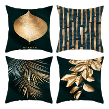 4 sztuk złota geometryczna poszewka na poduszkę 45X45cm poszewka na poduszkę na krzesło Sofa dekoracyjna poszewka na poduszkę