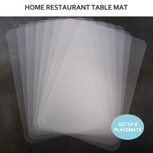Jogo de Mesa Transparente LaváVel para Mesa de Jogo de Cozinha Antiderrapante Resistente Ao Calor (8 PeçAs)