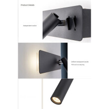 Applique Murale Moderne Lampe de Chevet Maison Salon DéCor Lecture ÉClairage IntéRieur Led Chambre Couloir Luminaire de Nuit A