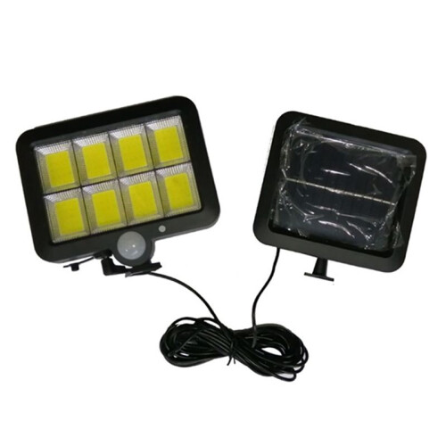 2Pc 2000 Lumen 160 LEDs Solar Wall Lights IP65 Waterproof Wired Motion Sensor Security Flood Light 360 Degree Adjustable 1