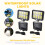 2Pc 2000 Lumen 160 LEDs Solar Wall Lights IP65 Waterproof Wired Motion Sensor Security Flood Light 360 Degree Adjustable 7