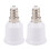 2X E14 to E26 E27 Adapter Chandelier Light Socket E14 to Medium Socket E26 E27 Converter Bulb Base Adapter Converter 1
