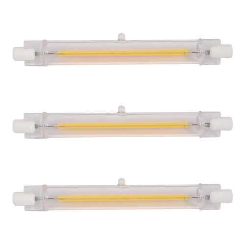 3X Dimmable R7S LED Cob 10W 118mm LED Light Bulbs Replace Halogen Lamp-Warm White Light 220V