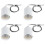 4X E27 Ceramic Screw Base Round LED Light Bulb Lamp Socket Holder Adapter Metal Lamp Holder with Wire White 1