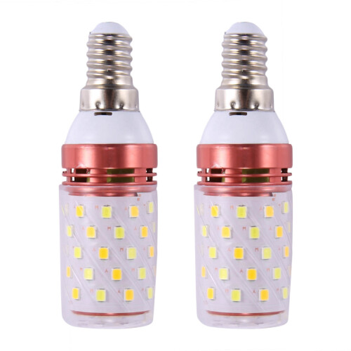 2X 3 Color Temperatures Integrated SMD LED Corn Lamp E14 AC85V - 265V Warm White 12W