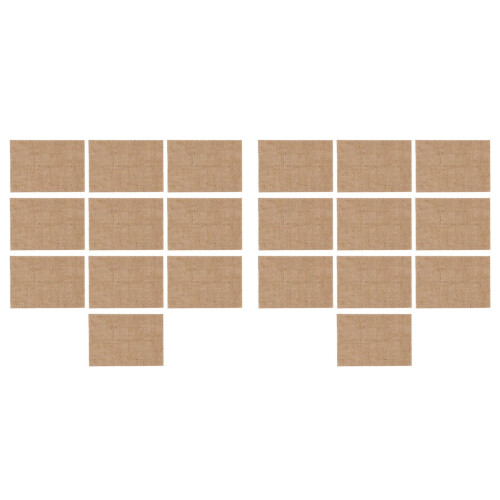 20 Pcs Natural Hessian Burlap Place Mat Table Placemats Coaster Dining Decor