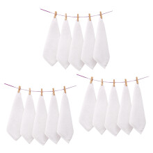 21PCS Towels Cotton White Superior Hotel Quality Soft Face Hand Towels 30X30cm