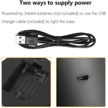 20 Pack 3D Night Light LED Base de Lâmpada + Controle Remoto + Cabo USB, 16 Cores Light Show Display Stand para Acrílico Preto