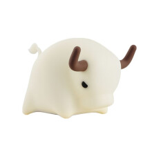 Lâmpada Noturna de Vaca Luz LED de Silicone Macio Recarregável Luz Noturna de Animal Fofo com Cabo USB para Decoração de Quarto