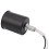 4X E27 Ceramic Screw Base Round LED Light Bulb Lamp Socket Holder Adapter Metal Lamp Holder with Wire Black 7