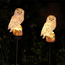 Schattige Hars Vogel Beeldje Lamp op Zonne- Led-Nachtverlichting voor Buiten Tuin Waterdichte Decoratie Lampen met Inzet A