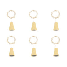 6PCS Solar 2M LED Cork Shaped 20 LED Night Fairy String Light Wine Bottle Lamp Party Celebration Gift Valentines