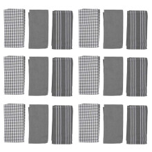 Classic Kitchen Towels, Natural Cotton, the Best Tea Towels, Absorbent and Lint-Free, Machine Washable, 18 Pack