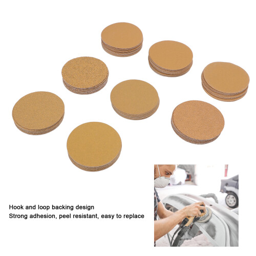 3-Inch Hook & Loop Sanding Discs 40-800 Grit for Wood & Auto 2