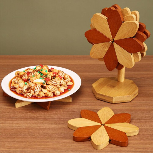 Windmill Shape Kitchen Placemat Insulation Pad Tripod Pot Mat Practical Plate Insulation Pad Kitchen Cup Spacer A