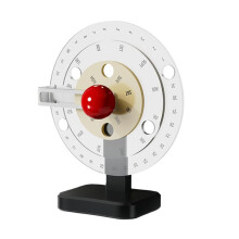 Calendar Acrylic Disc Decor Tabletop Calendar Novelty Simple Manual Rotating Calendar Desktop Decorative Transparent
