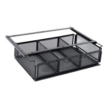 Under Desk Drawer Organizer - Slide-Out Storage Basket, Space-Saving Hidden Desktop Tray Container for Office and Home