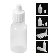50 Stueck leere Plastik Squeezable Tropfflaschen Weiss (20 ml)