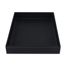 PU Leather Valet Tray Organizer,Catchall Tray Decorative Desktop Storage Organizer Tray for Change, Coin,Key,Phone