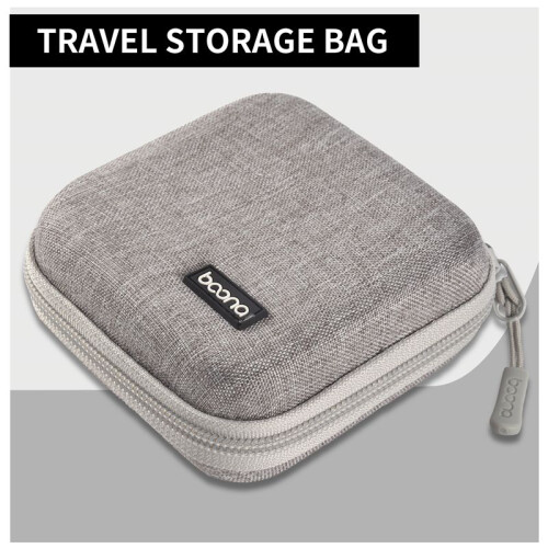 BOONA Portable Travel Storage Bag Multi-Function Storage Bag for  Air/Pro Power Bank Data Cable Charger Headset Gray