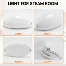 Portable Plastic Sauna Light Baby Shower Sauna Explosion-Proof Light Lamp Steam Room Anti-Fog Light for Bathroom Use