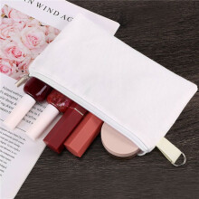 Cosmetic Bags,Blanks Bags DIY Makeup Bags Toiletry Pouch Iron Transfer Zipper Canvas Pencil Bag for School Travel DIY