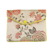 Jewelry Storage Bags Silk Chinese Tradition Pouch Purse Gifts Jewels Organizer (Random Color)